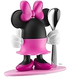 WMF Disney Minnie Mouse Eierbecher mit Löffel, 14cm, lustiger Eierbecher Kinder, Kunststoff, Cromargan Edelstahl poliert, farbecht, lebensmittelecht
