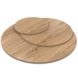 AUPROTEC Tischplatte 28mm rund Ø 1000 mm Eiche Sanremo Classic Holzplatte melaminharzbeschichtet Spanplatte mit Umleimer ABS Kante Auswahl: 100