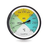 GALAFIRE Grillthermometer mit Zifferblatt, 68 mm, extralang, 73 mm Stiel, Holzkohlegrill, Pit Smoker, Temperaturanzeige
