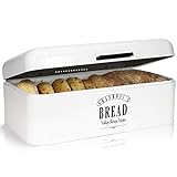 Granrosi Brotkasten im Retro Design - Geräumige Metall Brotbox hält Brot und Brötchen länger frisch und ist EIN optisches Highlight in jeder Küche