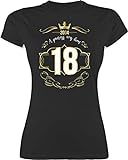 Geburtstagsgeschenk Geburtstag - 18 Geburtstag Prinzessin Mädchen 2004 - M - Schwarz - Geschenk zum 18 Geburtstag mädchen - L191 - Tailliertes Tshirt für Damen und Frauen T-Shirt