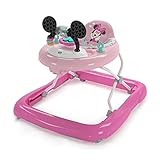 Bright Starts, Disney Baby, Minnie Mouse, Tiny Trek, Forever Besties, 2 in 1 Lauflernhilfe mit abnehmbarer Spielstation, Lichtern und Liedern, höhenverstellbar, Minnie Maus, pink