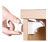 Norjews Baby Sicherheit Magnetisches Schrankschloss(10 Schlösser + 2 Schlüssel) | zum Kindersicherung Schloss für Schränke und Schubladen | Unsichtbare | Klebeband | Ohne Bohren oder Werkzeug