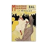 ZhuCaiRr Henri De Toulouse Lautrec Maler Werke (Moulin Rouge Poster La Goulue, Poster, Kunstwerke, Leinwand, ästhetische Wandkunstdrucke, Heimdekoration, moderne Dekoration, Geschenke, 50 x 75 cm)