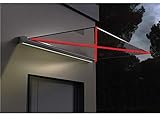 LED Glasvordach ALU Vordach Türvordach Überdachung Haustür für VSG 10,76 mm