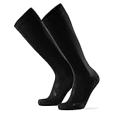 Abgestufte Kompression Socken für Männer & Frauen EU 43-47 // UK 9-12 Einfarbig Schwarz - 1 Paar