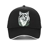Vielseitiger lässiger Sonnenschutz Sport Baseballkappe Unisex Männer Tier 3D-Druck Wolf Baseballmützen Hip-Hop Trucker Unisex Outdoor Sport Sonnenhut Frauen Atmungsaktiv Snapback Adjust H