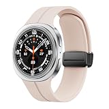 Sodhad Magnetband, kompatibel mit Samsung Galaxy Watch 8 Classic, 46 mm, weiches Silikon, verstellbar, klassisches Armband für Galaxy Watch 8, Armbänder 44 mm, 40 mm, für Herren und D
