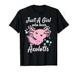 Nur ein Mädchen, das Axolotls Kawaii Cute Axolotl Lover liebt T-Shirt