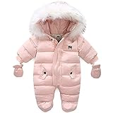 Baby Schneeanzug Fleece Strampler Winter Overalls Säugling Schlafanzug Kleinkind Verdickte Spielanzug
