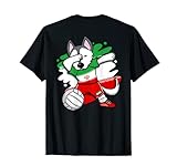 Dabbing Husky Dog Iran Volleyball Fans Trikot Iranian Sports T-Shirt