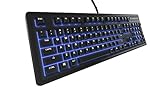 SteelSeries Apex 100 Gaming-Tastatur (blau Hintergrundbeleuchtung, Software Management, Amerikanisches QWERTY-Layout)