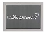 Out of the Blue 144196 - Kissen Tablett Lieblingsmensch, ca. 43 x 32,5 cm, Grau