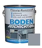 Flüssig Kunststoff 5L Bodenbeschichtung 50m² , Acryl, Betonfarbe Beton Beschichtung (Silbergrau)