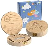 LumeeStar® Zahndose Milchzähne mit Namen zum Aufstellen | Zahnbox für Milchzähne Mädchen mit Display Funktion | Erinnerungsbox Baby Geschenke zur Geb