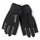 Musto 2018 Essential Segelhandschuh Sailing Short Finger Gloves Black AUGL003 Size - - Large,schwarz,L