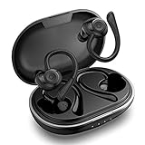 Nouno Bluetooth Kopfhörer Sport, Bluetooth 5.0 Kopfhörer Kabellos mit Mikrofon Wasserdicht IPX7, 36H Spielzeit Auto Pairing Lärmminderung Bluetooth Kopfhörer in Ear, für Smartphone