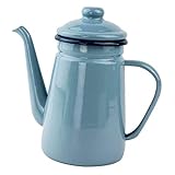 QJZZO 1000 Ml Emaille-Teekanne Vintage Loose Leaf Tee Kaffee Tee Wasserkessel Wasserkocher Für Die Unterhaltung Oder Den Täglichen Gebrauch.