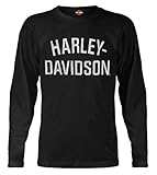 Harley-Davidson Men's Shirt, Heritage HD Script Long Sleeve Black 30296633 (L)