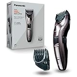 Panasonic ER-GC63-H503 Elektrischer Präzisionstrimmer für Bart, Haare und Körper, 39 Einstellungen, mit oder ohne Kabel, einfache Reinigung, Edelstahl, Schwarz