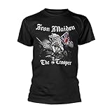 Rocks-off Herren Iron Maiden Sketched Trooper T-Shirt, Schwarz-Schwarz, X-Large
