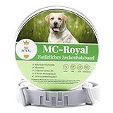 MC-Royal® Zeckenhalsband für Hunde - Effektiver Schutz vor Ungeziefern - wasserdicht und verstellbar - bis zu 8 Monate Zeckenschutz mit 100% natürlichen Inhaltsstoffen