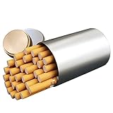 Aluminium Zigarettenetui,Zigarettenbox Geschenke für Damen Herren Retro Ultradünne klassisch Winddichtes Zigarettenschachtel Zigarettencase Zigarettenhülle Zigarettenkasten für 31 Zigaretten,Silber