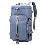 Aliuciku Gym Duffle Bag Rucksack Sport Seesäcke Travel Weekender Bag Handgepäck Mit Schuhfach (Color : Steelblue)