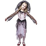 W Kinder Blutigen Horror Zombiebraut Kostüm Bühnenkostüme Maskerade Vampir Kostüme,Weiß,M