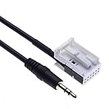 Keple Auto Aux-In Adapter Kabel 3.5 mm AUX Audio Musik Connector-Kabel Kompatibel mit Mercedes A Class W169 / W245, B W245 / W203, C W209 / W203, CLK X164 / W209, GL W164 / X164 | 1.5m