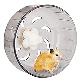 iFCOW Laufrad für Hamster, 13,2 cm Acryl-Kunststoff sehr leise Laufrad Spielzeug für kleine Haustiere Hamster