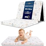 Klappmatratze Faltbare Reisebett Baby Matratze 60x120cm - Faltmatratze für Kinder Gästematratze klappbar Babymatratze Bodenmatratze Schlafmatratze und Reisematratze 60 x 120 cm E