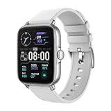 Wzlight Smart Watch 28 Modus Sport Fitness 1,69' Smartwatch Mit Herzfrequenz Schlafmonitor Schrittzähler Bluetooth Anruf Smartwatch Für Android IOS (Color : Sliver)