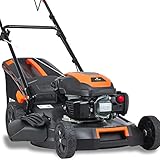 FUXTEC 4in1 Benzin Rasenmäher FX-RM5170-4PS/2,9kW | 51cm Schnittbreite & 7-stufige Höhenverstellung 25mm-75mm | 4-Takt Mäher mit Hinterradantrieb - 60L Grasfangkorb, Mulchfunktion& Seitenausw