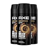 Axe Bodyspray Dark Temptation Deo ohne Aluminium bekämpft geruchsbildende Bakterien und unangenehme Gerüche 3x150 ml