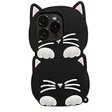 Plutus Cat Case for iPhone 14 Pro, 3D Cartoon Animal Cute Cat Soft Silicone Rubber Kawaii Funny Cover, Animated Fun Cool Skin Case for Kids Girls Guys for iPhone 14 Pro 6.1 inch
