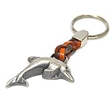 ClaroSchmuck Schlüssel-Anhänger Delfin, Geschenk, Accessoire, ca. 9cm