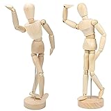 JINGYOU Gliederpuppe 21.8cm hoch, Modellpuppe, Zeichenpuppe, Holz Menschlichen Gelenken Mannequins Zeichnungsmodell, Ideal als Modell für Bewegungsstudien
