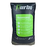 TURBOGRUEN Premium Rasensand, grober Quarzsand 0,2-2mm, Ideal zum Rasen sanden (25kg in Säcke)
