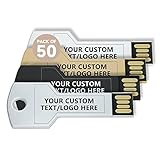 Paintechz USB Stick Schlüssel Personalisiert 50 Stück mit Logo Bedrucken oder Gravieren - als Firmengeschenk und Werbegeschenk - 512MB
