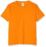 Fruit of the Loom Jungen T-Shirt, Orange, 3-4 Jahre (104)