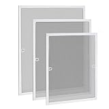 XMTECH Fliegengitter Fenster Insektenschutz 120x140cm Fliegenschutzgitter mückengitter gitter moskitonetz Spannrahmen gitter mit Aluminium Rahmen ohne Bohren für Fenster Weiß