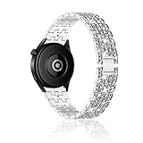 Niboow 22mm Armband Kompatibel mit Xiaomi Watch S1/S1 Active/Amazfit GTR 3 Pro, Diamant Uhrenarmband für Samsung Galaxy Watch 3 45mm/Huawei Watch 3 Pro/GT 3 Pro 46mm/GT 3 46mm/GT Runner-Silber