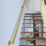 Handlauf Handläufe Geländer Treppen Gold Treppengeländer Für Innen- Und Außentreppen, Rutschfestes Wandgeländer Für Flur-Loft-Treppe, Haltegriff Aus Metall Für Küchen WC Badezimmer Treppengeländer