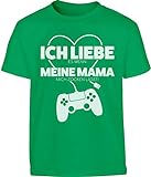 Gamer Liebe Es Wenn Meine Mama Mich Zocken Lässt Kinder und Teenager T-Shirt 164 Grün