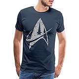 Spreadshirt Star Trek Discovery Delta Abzeichen Used Look Männer Premium T-Shirt, 4XL, Navy
