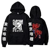 Anime Tokyo Ghoul Hoodie Sweatshirt für Damen und Herren, Schwarz 7, L