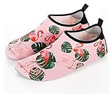 HUILUN Strandschuhe für Herren und Damen, rutschfest, rutschfest, rutschfest, schnelltrocknend, Tauchen, Schnorcheln, Waten, weiche Schuhe, Outdoor-Wasserschuhe (Farbe: Pink Flamingo, Größe: 44/45)
