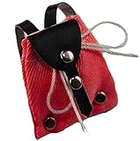 alles-meine.de GmbH Rucksack Tasche rot Miniatur für Puppenstube Puppenhaus - Maßstab 1:12 - Wanderrucksack / Wandern - Wanderurlaub Deko