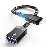 MFi-zertifizierter Light-ning auf USB-Kamera-Adapter mit USB 3.0 OTG-Kabel für iPhone/Pad – unterstützt Kartenleser, Tastatur, Maus und USB-Flash-Laufwerk-Konnektivität über USB-Buchse, Adapter für
